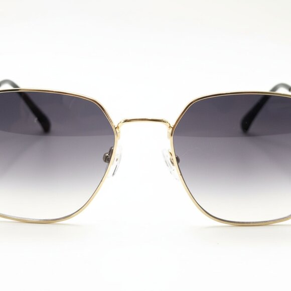 NEW VISIONARY Aviator Iconic Glam Trendy Designer Style Sunglasses BLACK Gold - Picture 2 of 4